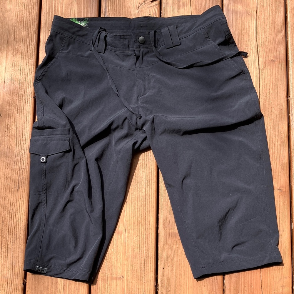 Women's Black Cargo Bike Shorts